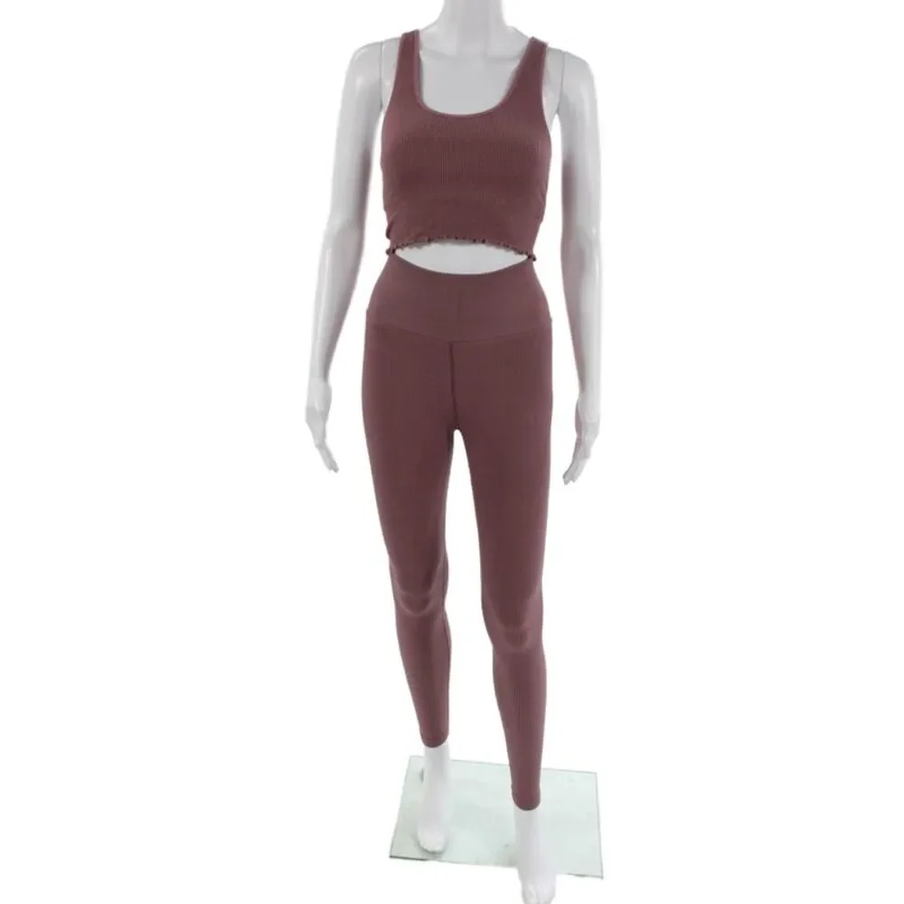 Spiritual Gangster Women Ankle Jeggings Brown Size XS